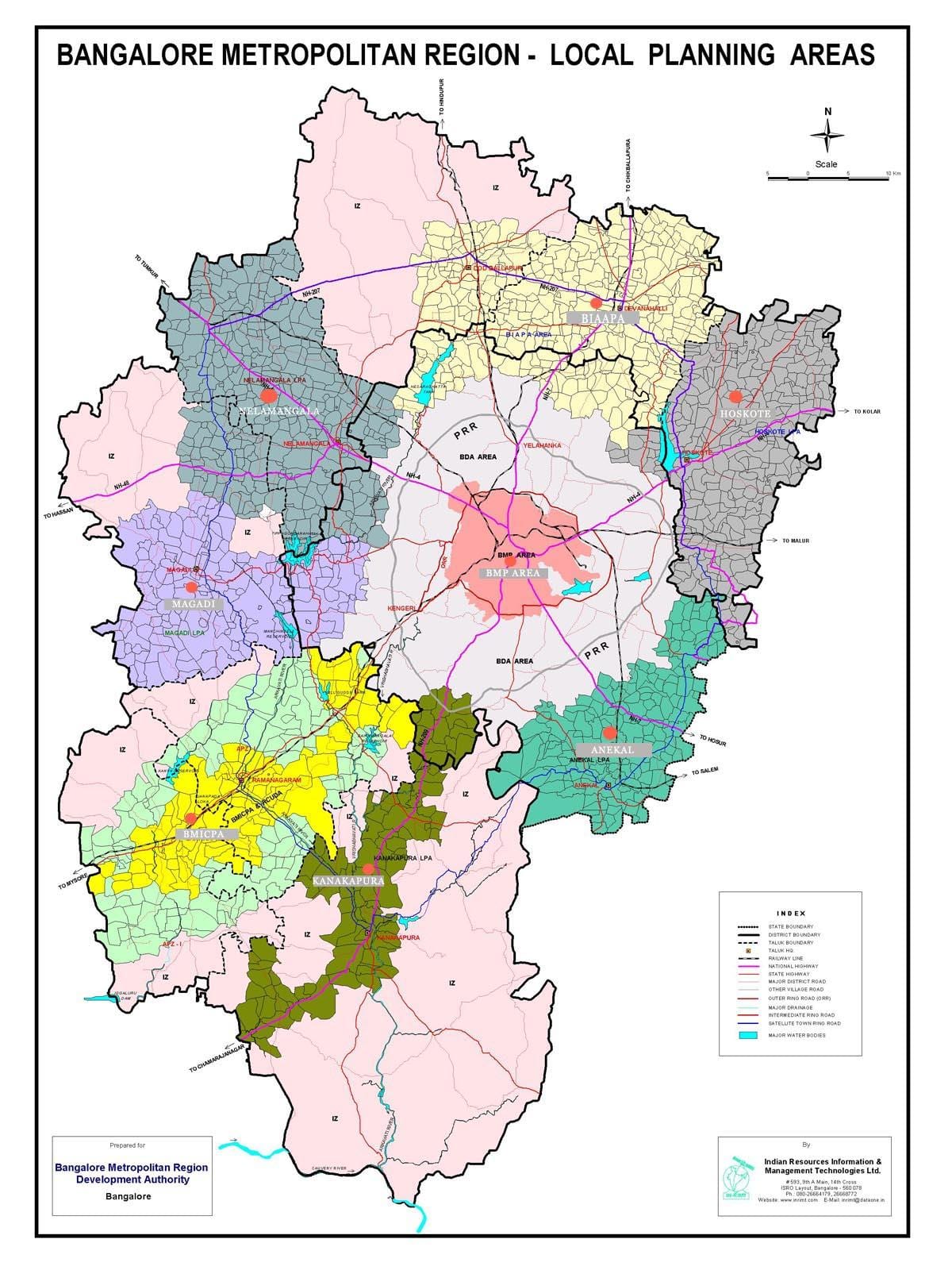 Bangalore kartta-alueet