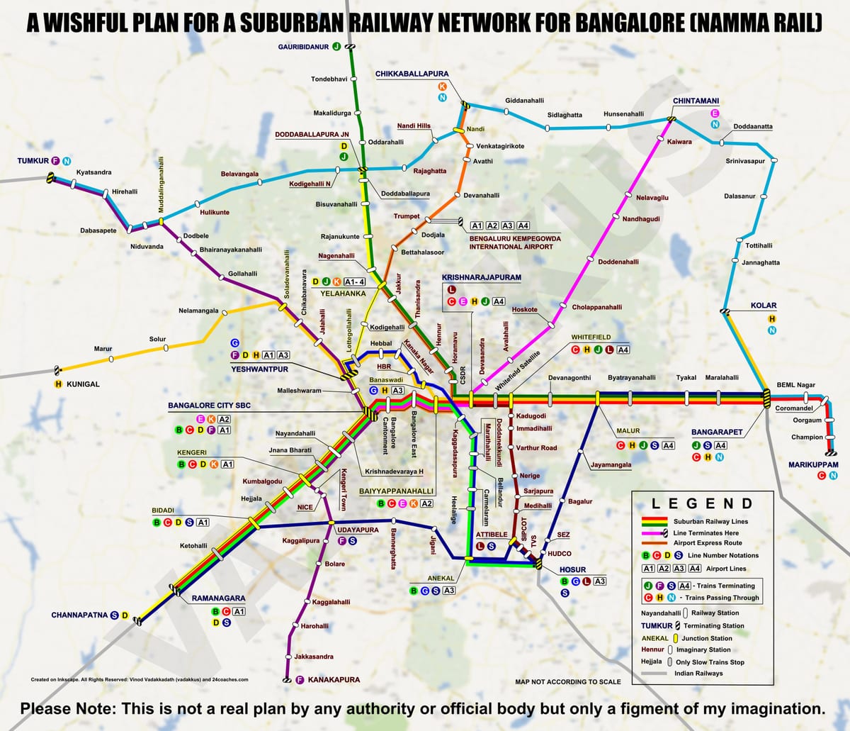 kartta Bangalore rautatieasema