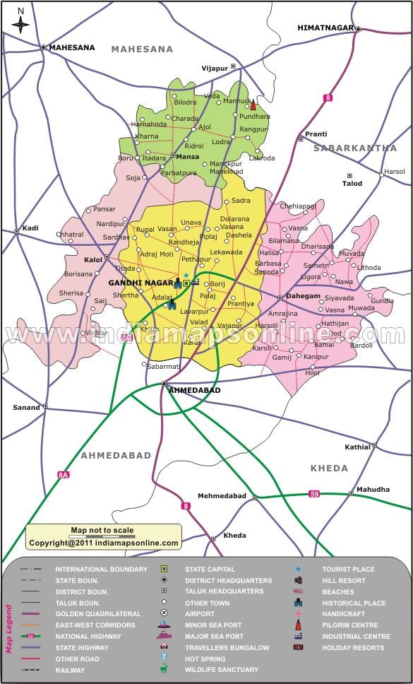 Bangalore gandhinagar kartta