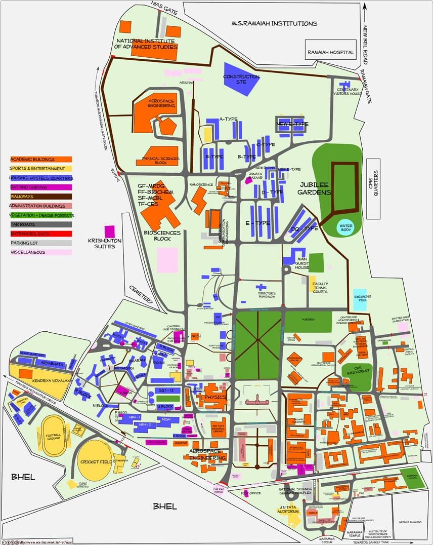 kartta IISC Bangalore