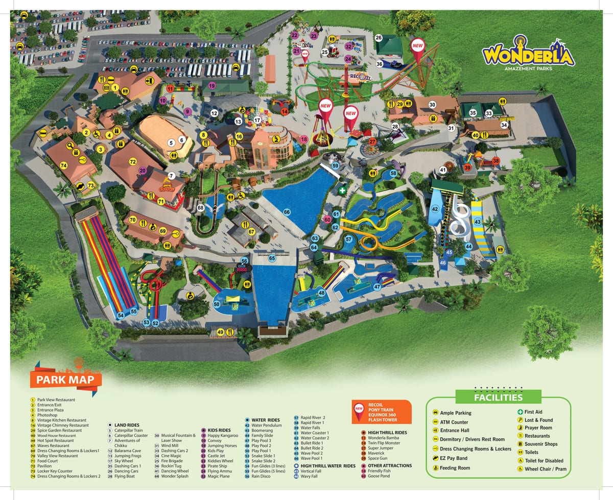 Bangalore Wonderla kartta