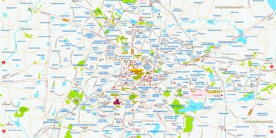 Järvien Bangalore kartta