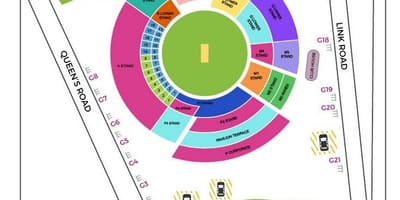 Bangalore cricket stadium kartta