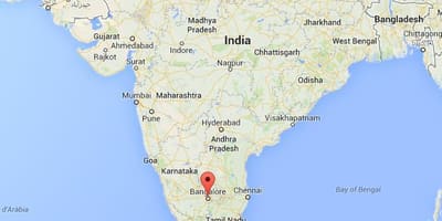 Banglore kartta intiassa