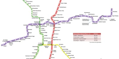 Bmrcl reittikartta