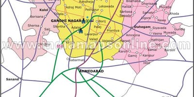 Bangalore gandhinagar kartta